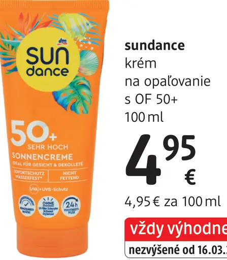 Sundance krém na opaľovanie s OF 50+