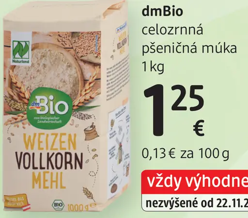 DmBio celozrnná pšeničná múka