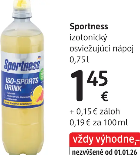 Sportness izotonický osviežujúci nápoj