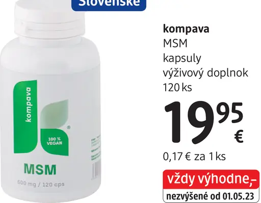 Kompava MSM kapsuly výživový doplnok