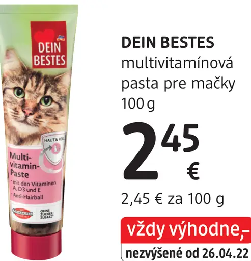 DEIN BESTES multivitamínová pasta pre mačky