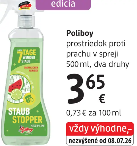 Poliboy univerzálny prostriedok proti prachu v spreji