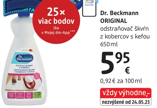 Dr. Beckmann Odstraňovač škvŕn z kobercov s kefou