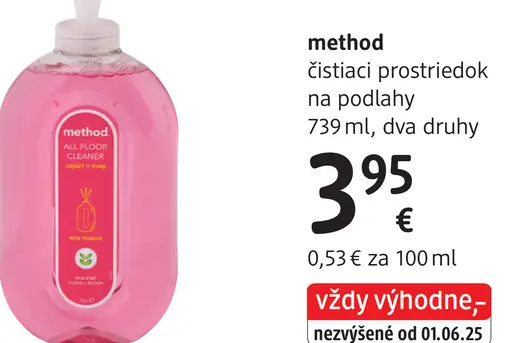 Method čistiaci prostriedok na podlahy