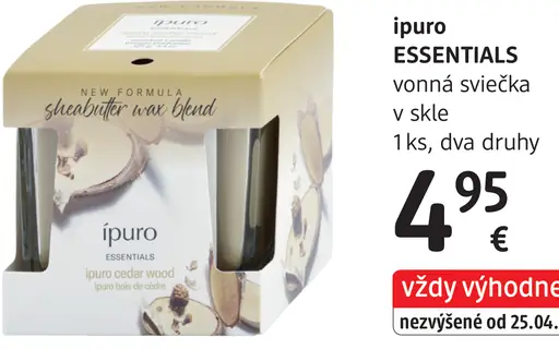 Ipuro Essentials vonná sviečka v skle