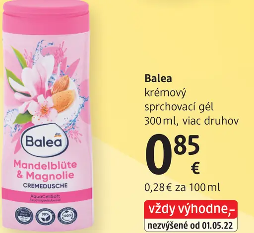 Balea krémový sprchovací gél Mandelblüte & Magnolie