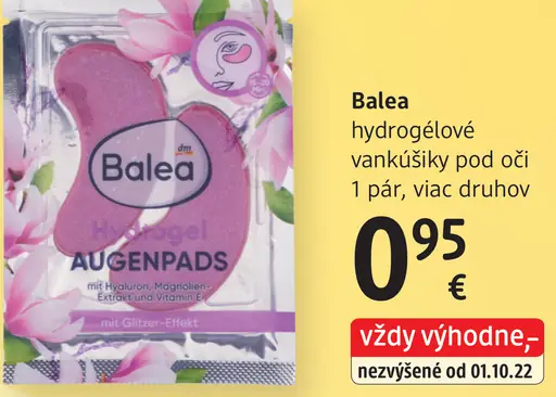 Balea hydrogelové vankúšiky pod oči