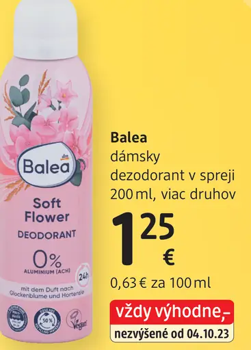 Balea dámsky dezodorant v spreji Soft Flower