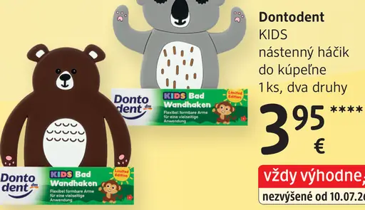 Dontodent KIDS nástenný háčik do kúpeľne