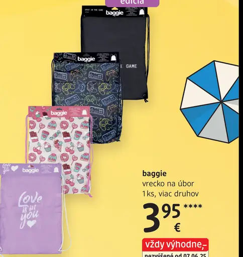 Baggie vrecko na úbor