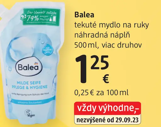 Balea tekuté mydlo na ruky náhradná náplň