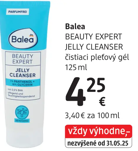 Balea Beauty Expert Jelly Cleanser čistiaci pleťový gél
