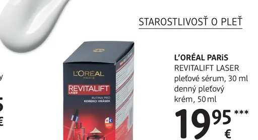 L’Oréal Paris Revitalift Laser pleťové sérum a denný pleťový krém, zvýhodnené dvojbalenie