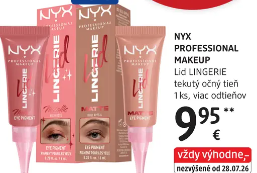 NYX Professional Makeup Lid Lingerie tekuté očné tiene