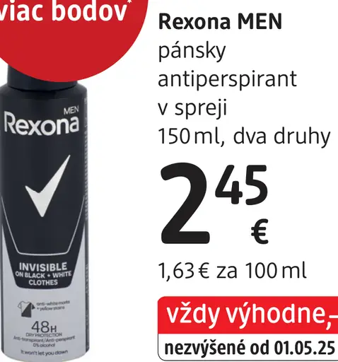 Rexona MEN pánsky antiperspirant v spreji