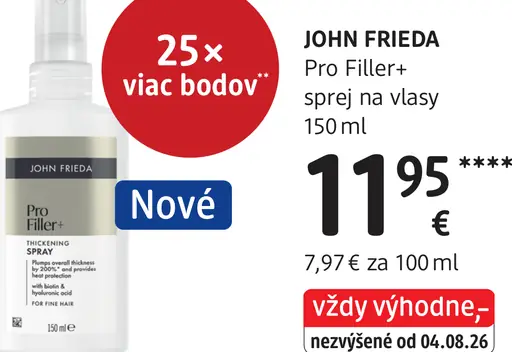 John Frieda Pro Filler+ sprej na vlasy