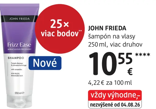 John Frieda Frizz Ease šampón na vlasy