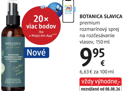 Botanica Slavica premium rozmarínový sprej na rozčesávanie vlasov