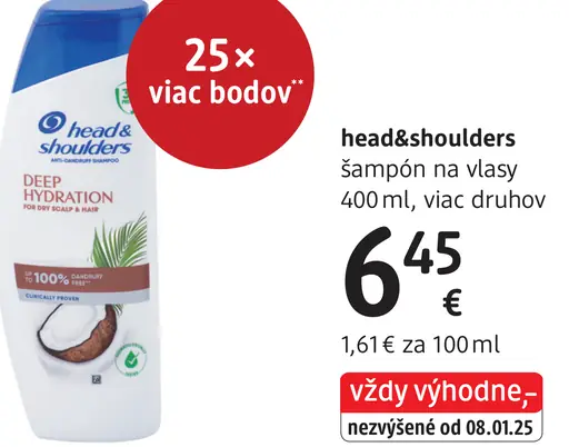 Head & Shoulders Deep Hydration šampón na vlasy, viac druhov