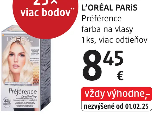 L'Oréal Paris Préférence farba na vlasy