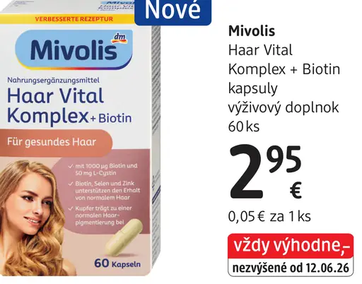Mivolis Haar Vital Komplex + Biotin kapsuly, výživový doplnok
