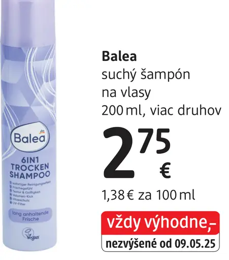 Balea 6v1 trojitý šampón na vlasy, viac druhov