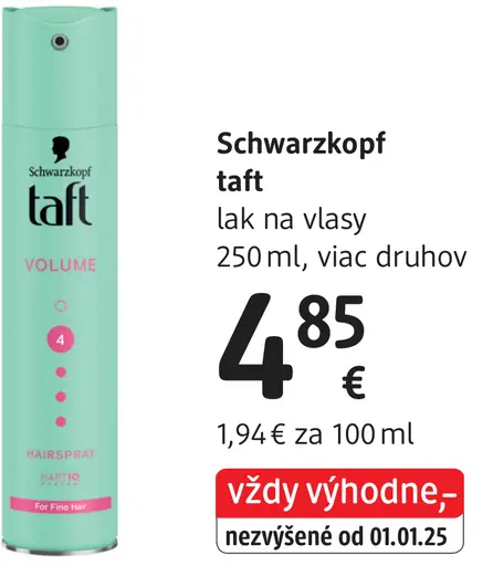 Schwarzkopf Taft lak na vlasy