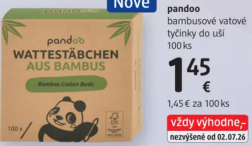 Pando bambusové vatové tyčinky do uší