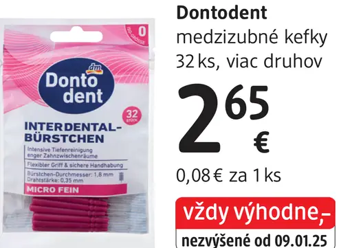 Dontodent medzizubné kefky