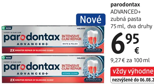 Parodontax Advanced+ Intensive Gum Repair White & Polish zubná pasta s fluoridom
