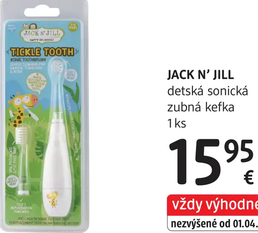 Jack N’ Jill detská sonická zubná kefka