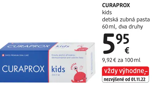 Curaprox kids detská zubná pasta