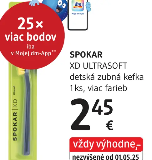 Spokar XD Ultrasoft detská zubná kefka