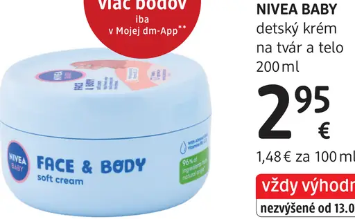 Nivea Baby detský krém na tvár a telo
