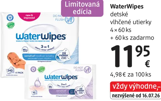 WaterWipes detské vlhčené utierky