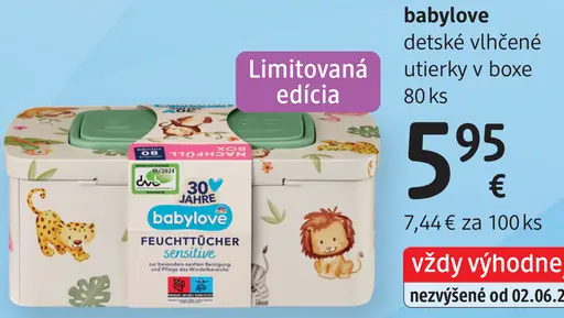 Babylove detské vlhčené utierky v boxe