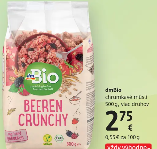 DmBio chrumkavé müsli – Beeren Crunchy