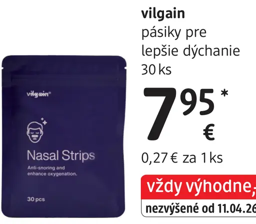 Vilgain pásiky pre lepšie dýchanie