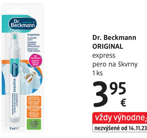 Dr. Beckmann express pero na škvrny