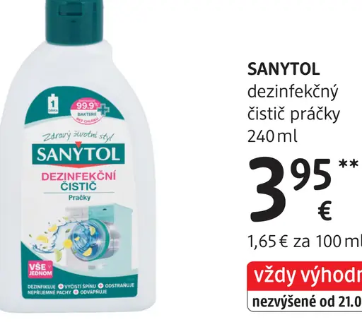 SANYTOL dezinfekčný čistič práčky