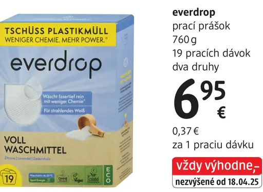 Everdrop prací prášok