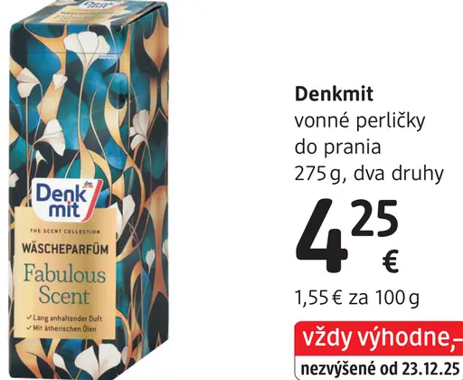Denkmit vonné perličky do prania – dva druhy