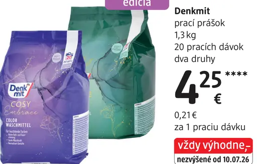 Denkmit prací prášok – dva druhy