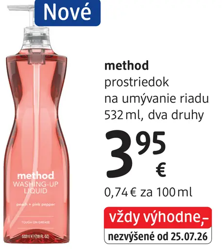 Method prostriedok na umývanie riadu