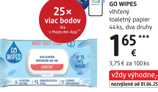 GO WIPES toaletný papier