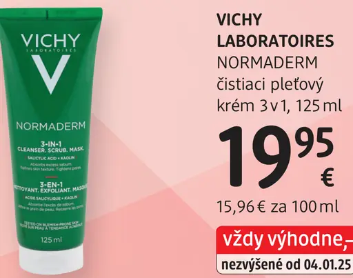 Vichy Normaderm čistiaci pleťový krém 3 v 1