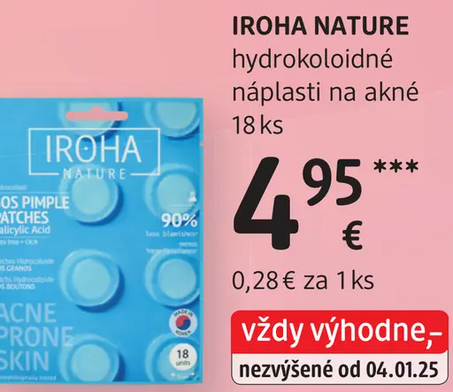 Iroha Nature hydrokoloidné náplasti na akné