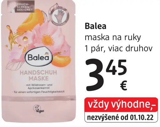 Balea maska na ruky, 1 pár, viac druhov