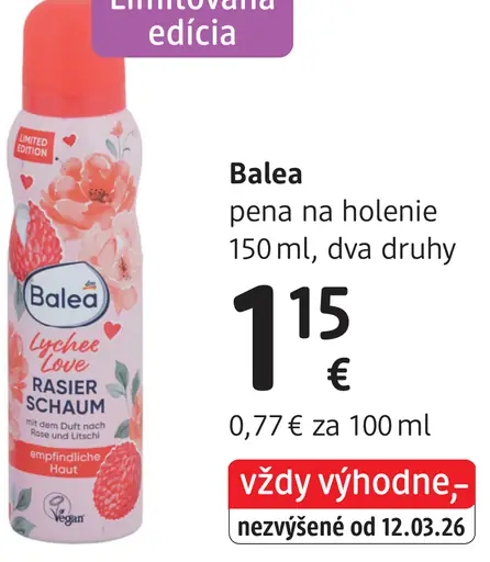 Balea pena na holenie, dva druhy