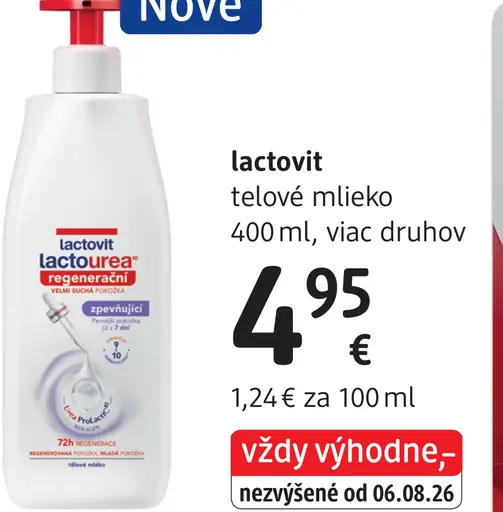 Lactovit Vyživujúce telové mlieko